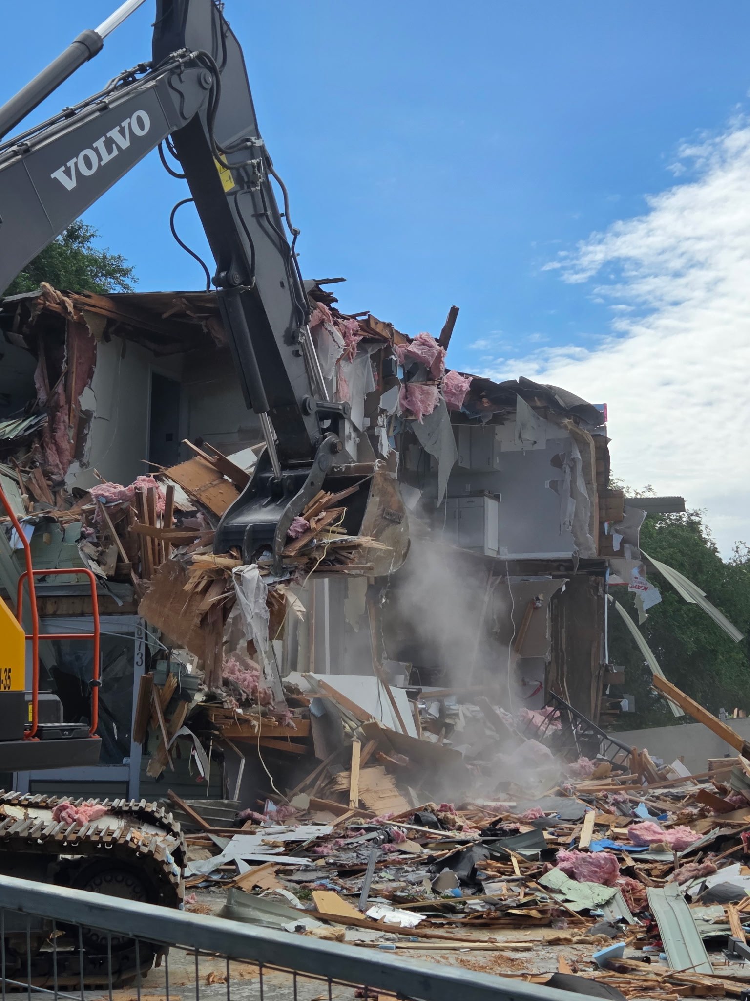Cleared demolition site